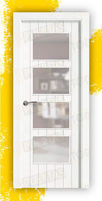 Puerta Block Maciza Lacada Blanca Mod. Cádiz BV4