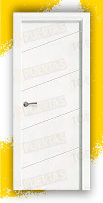 Puerta Block Maciza Lacada Blanca Mod. Cuzco