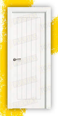 Puerta Block Maciza Lacada Blanca Mod. Edimburgo