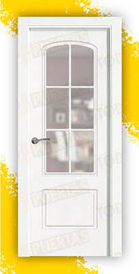 Puerta Block Maciza Lacada Blanca Mod. Ghana V6