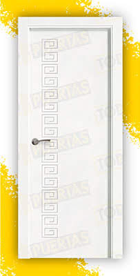 Puerta Block Maciza Lacada Blanca Mod. Grecia