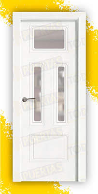 Puerta Block Maciza Lacada Blanca Mod. Kabul V3