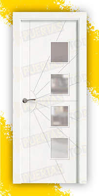 Puerta Block Maciza Lacada Blanca Mod. Liberia BV4L