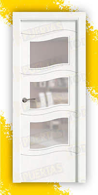 Puerta Block Maciza Lacada Blanca Mod. Lyon BV3