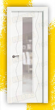 Puerta Block Maciza Lacada Blanca Mod. Marsella V1C
