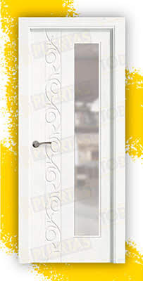 Puerta Block Maciza Lacada Blanca Mod. Moncayo V1L