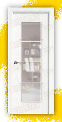 Puerta Block Maciza Lacada Blanca Mod. Montecarlo V4