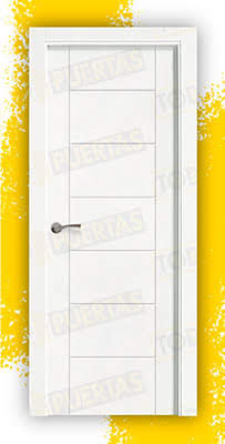 Puerta Block Maciza Lacada Blanca Mod. Montecarlo