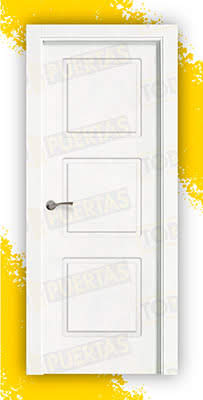 Puerta Block Maciza Lacada Blanca Mod. Nauru