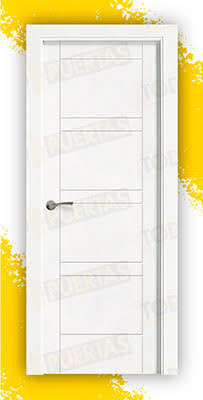Puerta Block Maciza Lacada Blanca Mod. Oisa