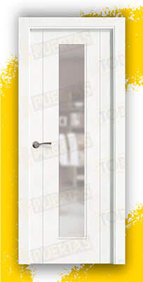 Puerta Block Maciza Lacada Blanca Mod. Pekín V1C