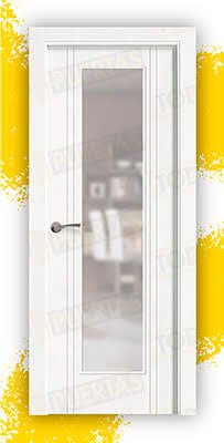 Puerta Block Maciza Lacada Blanca Mod. Portonovo V1