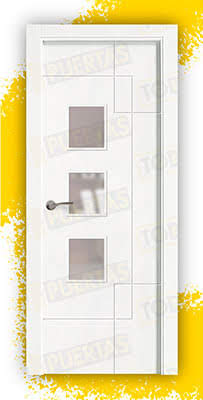 Puerta Block Maciza Lacada Blanca Mod. Praia BZV3L