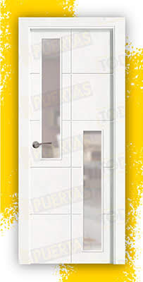 Puerta Block Maciza Lacada Blanca Mod. Seúl V2