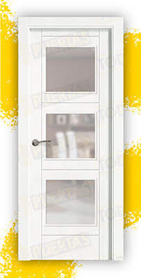Puerta Block Maciza Lacada Blanca Mod. Tailandia BV3
