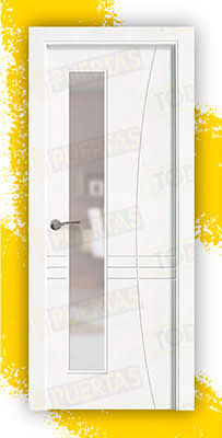 Puerta Block Maciza Lacada Blanca Mod. Torra V1L