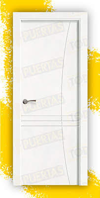 Puerta Block Maciza Lacada Blanca Mod. Torra