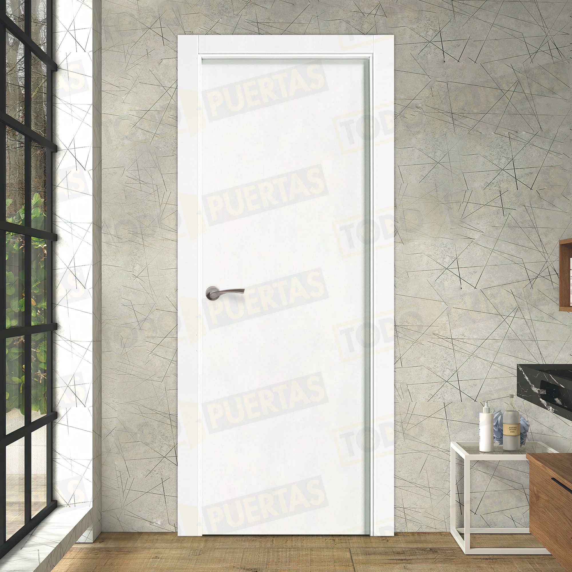 Puerta Block Maciza Lacada Blanca Mod. Kenia