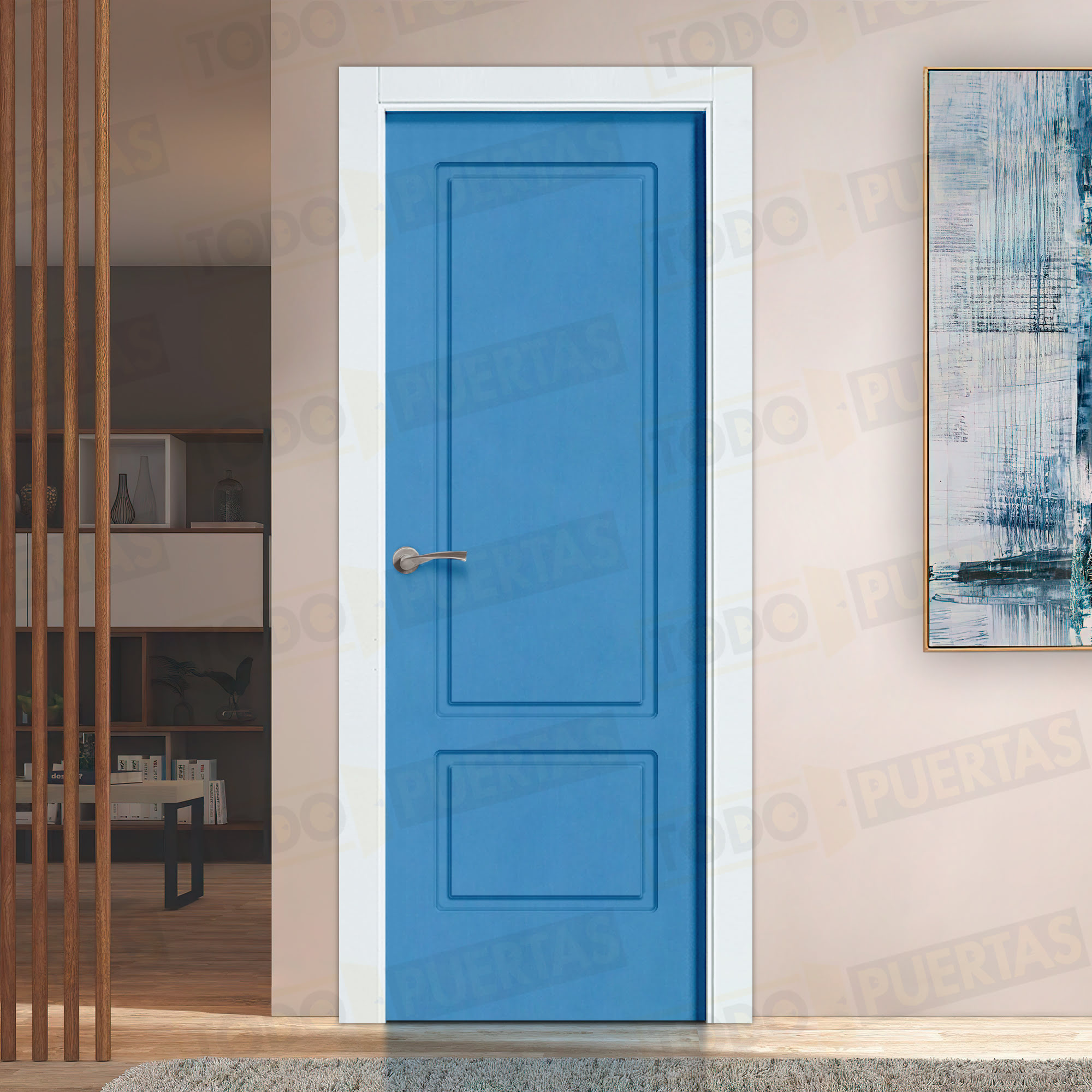 Puerta Block Maciza ColorLac5012 Mod. Gabón