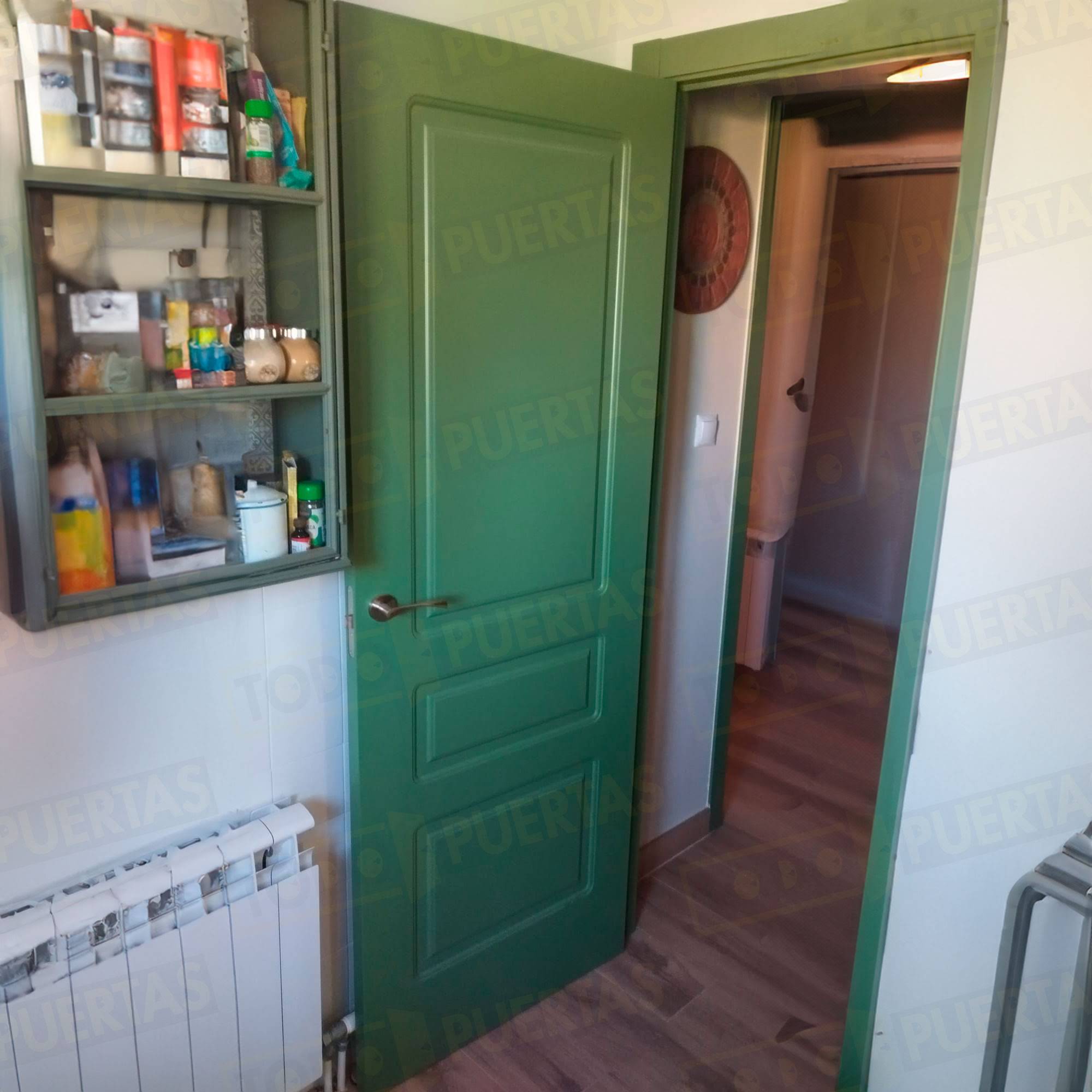 Puerta Block Maciza Lacada RAL 7033 Mod. Kyoto