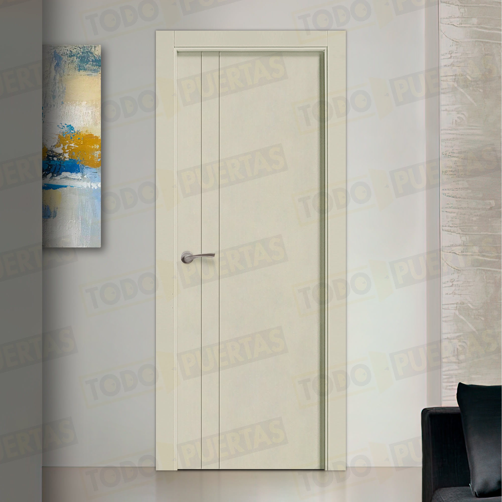 Puerta Block Maciza Lacada RAL 7044 Mod. Álava