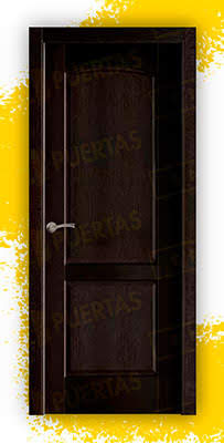 Puerta Block Madera Maciza Mod. Almonte nogal oscuro