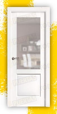 Puerta Block Madera Maciza Mod. Altea ZV1 Lacada en Blanco