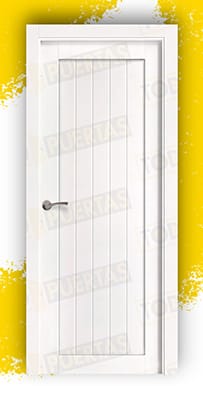 Puerta Granero Block Madera Mod. GR005 Lacada en Blanco