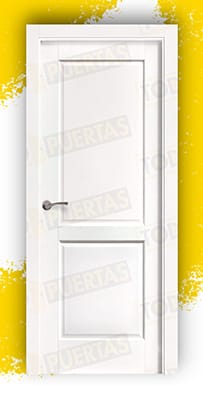 Puerta Block Madera Maciza Mod. Herodoto Lacada en Blanco