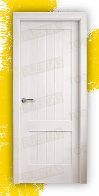 Puerta Block Madera Maciza Mod. Tarancón Lacada en Blanco
