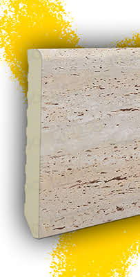 Pack 10 Rodapiés (22 metros) Marmol Travertino Melamina