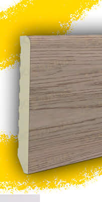 Pack 10 Rodapiés (22 metros) Roble Atenas Blanco Melamina