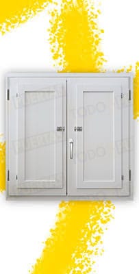 Ventana de Madera Natural de Pino Mod. Huelva V2 Lacada