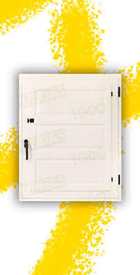 Ventana de Madera Natural de Pino Mod. Huesca V1 3C Lacada